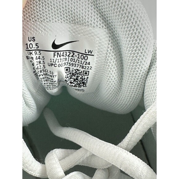 Size 10.5 Nike Precision VII Basketball Shoe White Smoke Grey Men FN4322-100 NEW main image 5